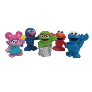 Sesame Street Toy Figures 3" Cake Toppers Cookie Monster Elmo Oscar Abby Grover